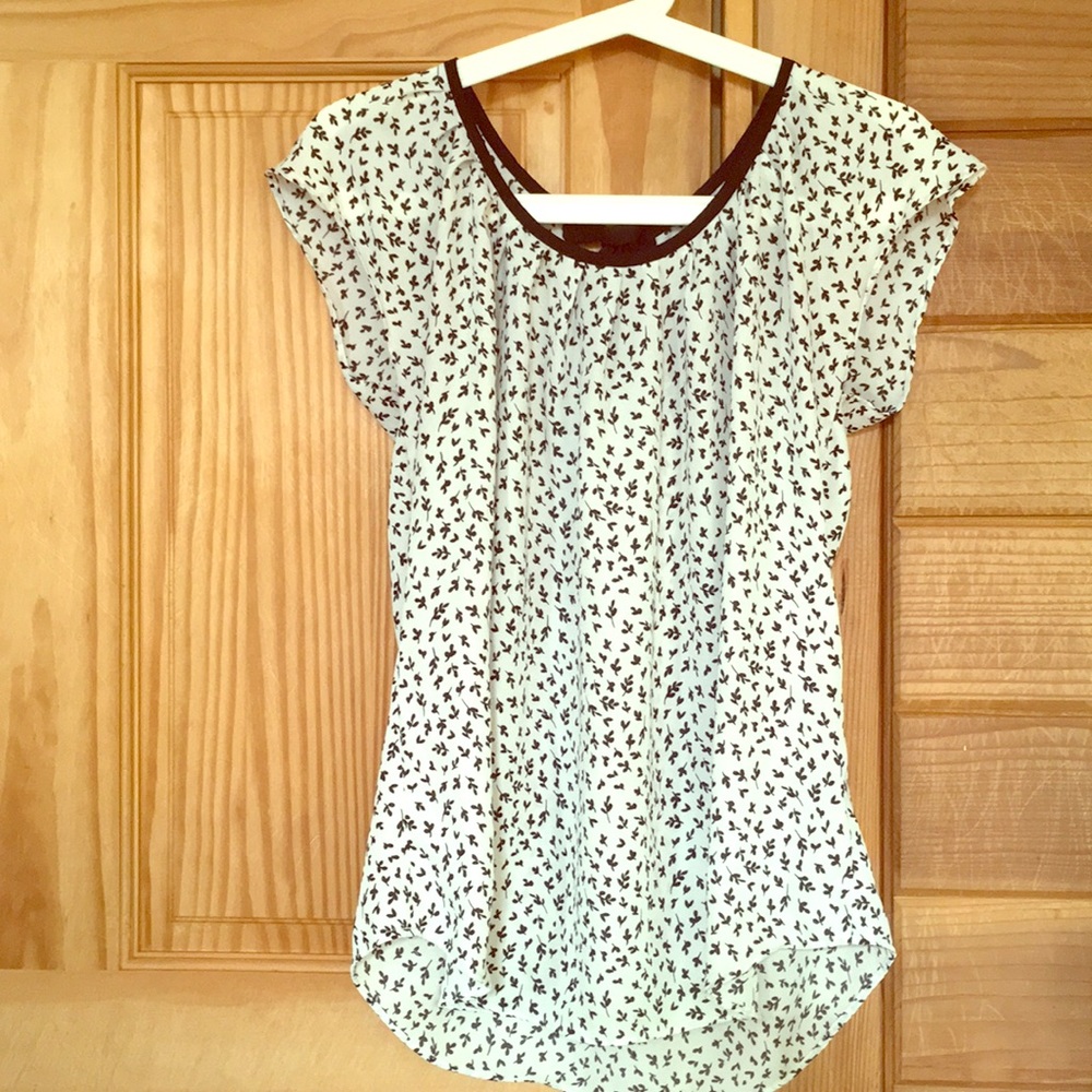 LC Lauren Conrad White/Black Blouse - Picture 3 of 5